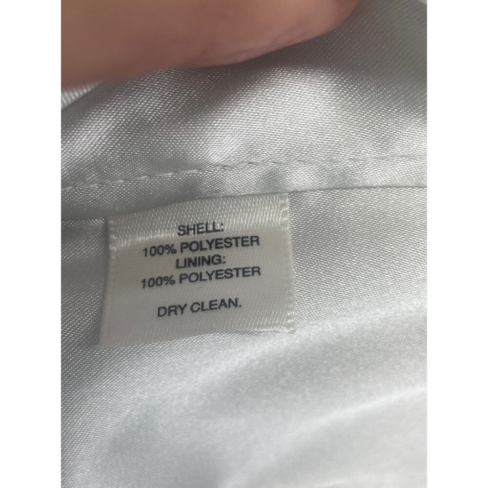 White House Black Market Sleeveless Princess Empire Waist Floral White/Blk Sz 8 - Picture 9 of 11